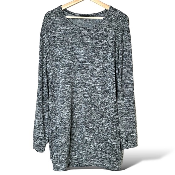 ARITZIA Wilfred Free Heathered Grey Long Sleeve Oversize Light Weight Tunic Sz L - Picture 3 of 9